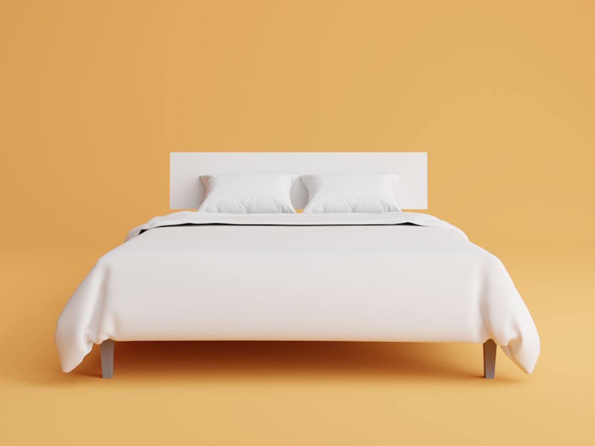 King-Size Bed Frame — Dark Walnut